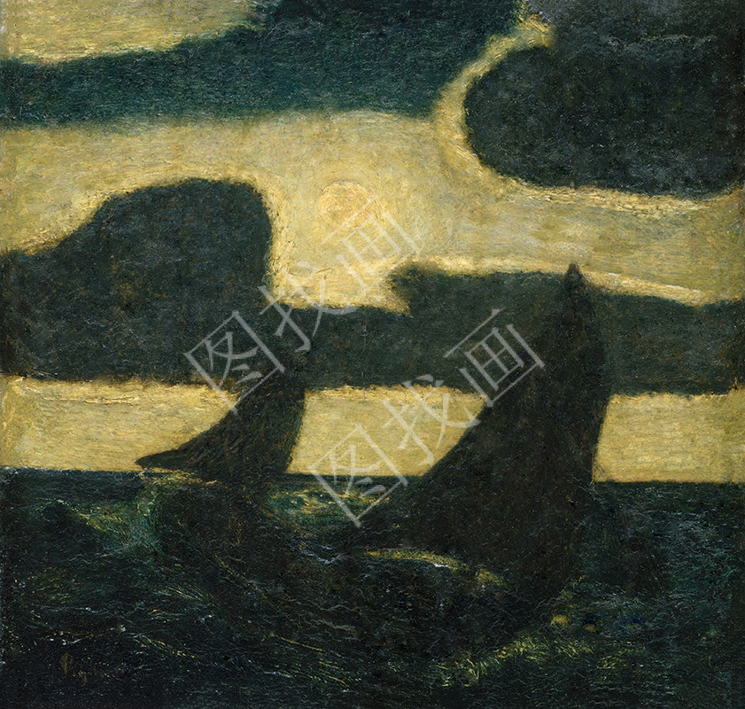 美国 平卡姆莱德伟业 月光海洋 61x58cm
